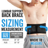 Lumbar Support Back Brace for Men and Women (Regular 28" - 50")