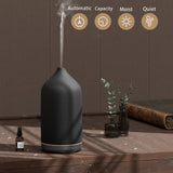 VIVITEST Diffusers for Essential Oils,Stone Oil Diffuser,Ceramic Essential Oil Diffusers Black for Home (250ML)