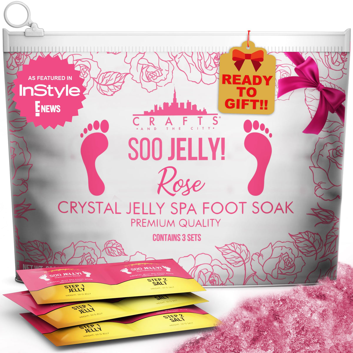 Crafts And The City SOO Jelly Pedicure Packs - Pedicure Foot Soak For
