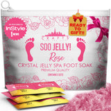 Crafts And The City SOO Jelly Pedicure Packs - Pedicure Foot Soak For Feet - Moisturizing Jelly Spa Pedi Soak - Foot Spa Bath Soak For Soaking - Pedicure Foot Gel To Relax Sore Feet (Damascus Rose)