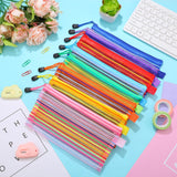 Leelosp 80 Pcs Mesh Zipper Pouch Operation Christmas Kids Items Bulk Multicolor Pencil Storage Pouch Multipurpose Mesh Cosmetics Bags Toiletry Bags for Office School Travel(Elegant Color)