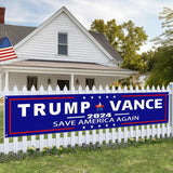 Trump Vance 2024 Banner,Donald Trump Vance 2024 Flag Large Banner Outdoor Decorations Trump Vance 2024 Save America Again Flag Banner Garden Banner Sign Yard Advertising Outdoor & Indoor Hanging Decor 98" x 18"