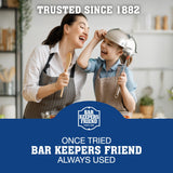 Bar Keepers Friend Stainless Steel Cleaner and Polish Spray (16 oz) Plus 1 Microfiber Cleaning Cloth, 2pc Cleaning Kit to Remove Oily Fingerprints, Grime and Food Debris without Dulling Surfaces