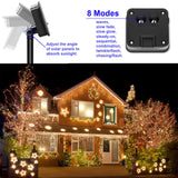 YAOZHOU Solar String Lights for Outside, Fairy Lights Outdoor Waterproof, Warm White 2Pack Total 200LED 66Ft 8 Modes Mini Mini Small Solar Powered Lights for Christmas, Garden, Patio, Fence, Balcony