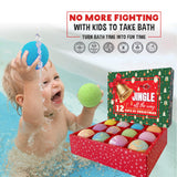Christmas Bath Bombs for Kids with Surprise Toys Inside - Kids Advent Calendar Bathbombs - 12 Pack Organic Bath Bombs Gift Set, Moisturizing Bubble Bath Fizzies, Christmas Gifts for Kids, Boys, Girls