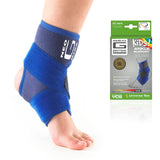 Neo-G Ankle Brace for Kids - Support For Juvenile Arthritis Relief, Joint Pain, Ankle Injuries, Gymnastics, Basketball, Volleyball - Adjustable Compression - Class 1 Medical Device - 1 Size - Blue