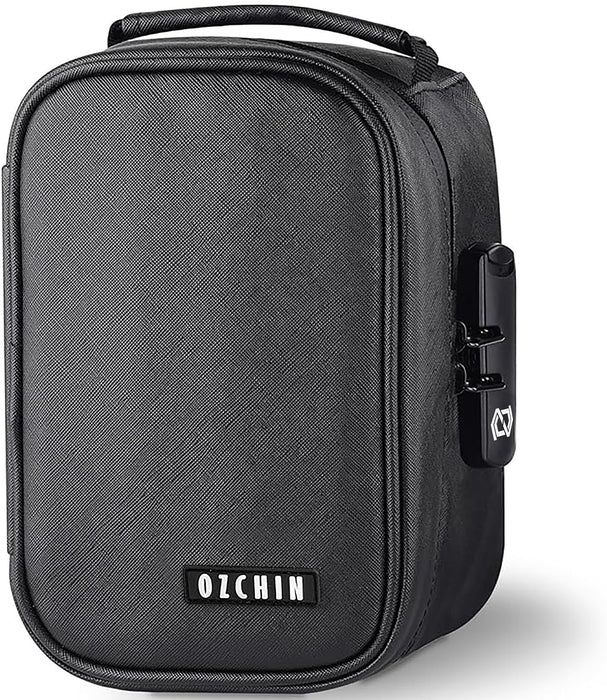 OZCHIN Smell Proof Bag with Combination Lock Lunch Bag File Organizer Case Container; Medicine Lock Bag Travel Storage Case