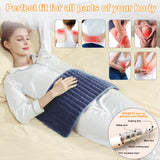 Heating Pad-Electric Heating Pads for Back,Neck,Abdomen,Moist Heated Pad for Shoulder,Knee,Hot Pad for Pain Relieve,Dry&Moist Heat & Auto Shut Off(Navy Blue, 12''×24'')