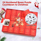 Advent Calendar 2024 Jigsaw Puzzle, 24 Boxes Packing 1008 Pieces Holiday Puzzle for Adults and Kids, Christmas Countdown Puzzles Gift Decorations, Warm Christmas Holiday Puzzles Gift (Baby)