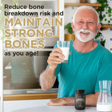 Livingood Daily Calcium Supplement for Women & Men, Bone Support (60 Vegetarian Capsules) - Bone Health Supplements Support Bone Density, Strength & Growth - Magnesium, Zinc, Vitamin D3 & K2 - Non-GMO