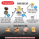 Fomont 2024 New Upgraded Bucket Lid Mouse Trap-Metal Bait Cage-Auto Reset-5 Gallon Bucket Fit-Humane-Indoor Outdoor-Rat Trap