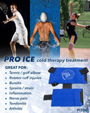 Pro Ice Adult Shoulder and Elbow Real Ice Pack Wrap Wearable Cryotherapy Support PI200