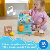 Fisher-Price Toddler Toy Laugh & Learn Learn & Serve Coffee Cafe Playset with Smart Stages & 10 Pretend Play Pieces for Ages 18+ Months