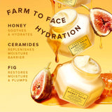 Farmacy Honey Dewy Duo - Honey Halo Ceramide Face Moisturizer & Wake Up Honey Eye Cream for Dark Circles and Puffiness - Skincare Gift Set