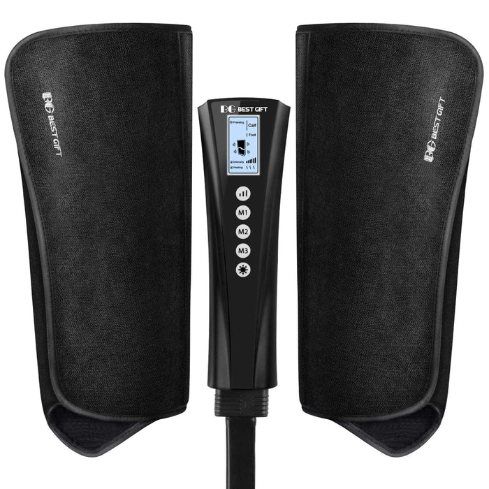 Compression Leg Massager, Muscle Fatigue Massager for Leg, Calf Air Massager for Circulation, Foot Massager with Heat, Gifts for Women,Men