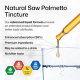 Saw Palmetto Extract Tincture - Organic Saw Palmetto Supplement - Natural Prostate Health Support - Saw Palmetto Extract for Men and Women - Alcohol & Sugar Free - Vegan Drops 4 Fl.Oz.