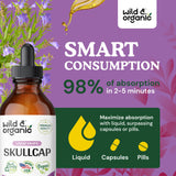 Skullcap Herb Tincture - Organic Skullcap Supplement - Nervous System Support - Vegan, Alcohol Free Liquid Extract - 4 fl oz
