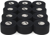 Titan Athletics - Premium Quality Black Athletic Tape/Sports Tape - 1 1/2 Inch x 45 Feet Per Roll - 100 Percent Cotton with Zinc Oxide - Easy Tear Zig Zag Design. (Black, 12 Count (Pack of 1))