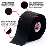 Summum Fit Black Athletic Tape Extremely Strong: 8 Rolls + 2 Finger Tape. Easy to Apply & No Sticky Residue. Sports Tape for Boxing, Football or Climbing. Enhance Wrist, Ankle & Hand Protection Now