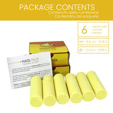 LYNPHA VITALE Sulphur Rods - Natural Sulfur Bars for Pain - Suitable for Neck Massage, Muscle Massage, Cervical Block and Joint Pain - 99,9% Natural Sulfur Sticks for Ayurvedic Massages - Q.ty 6