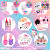 Kids Makeup Kit for Girl - Washable Non-Toxic Kid Make Up Toys, Makeup Set for Toddlers, Children Princess Little Girls Play Makeup, Christmas Birthday Gifts for 4 5 6 7 8 9 10 Year Old Girls