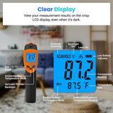 Etekcity Infrared Thermometer Upgrade 774, Heat Temperature Temp Gun for Cooking, Laser IR Surface Tool for Pizza, Griddle, Grill, HVAC, Engine, Accessories, -58°F to 842°F, Orange