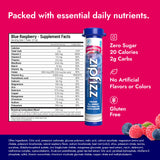 Zipfizz Daily Energy Drink Powder, Blue Raspberry, 20 Pack | 3-in-1 Sustained Energy, Rapid Hydration, and Essential Vitamins | Sugar-Free | Electrolyte Powder | Contains Vitamin B-12 & Antioxidants