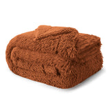 Bedsure Soft Burnt Orange King Size Blanket for Bed, Fluffy Fuzzy Large King Blanket for Winter, Cozy Plush Sherpa Fleece Faux Fur Blanket, Thick Warm Christmas Blanket Gifts for Women, Men, 108x90