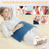Heating Pad-Electric Heating Pads for Back,Neck,Abdomen,Moist Heated Pad for Shoulder,Knee,Hot Pad for Pain Relieve,Dry&Moist Heat & Auto Shut Off(Blue, 12''×24'')