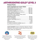 NaturVet Clinically Tested ArthriSoothe-Gold Level 3 Advanced Joint Care for Dogs and Cats, 240 ct Time Release, ChewableTablets, Made in USA