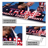 Vikiyama Trump 2024 yard Sign, Trump Yard Signs 2024 with Stake, 12x18 Inch Trump Fight Fight Fight Signs for yard lawn, Double-sided