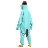 Wishliker Adult Onesie Animal Pajamas Halloween Cosplay Costumes Party Wear Skyblue S