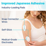 MEDVICE Rechargeable Tens Unit Muscle Stimulator, 2nd Gen 16 modes & 8 Upgraded Pads for Natural Pain Relief & Management, FDA Cleared Electric Pulse Impulse Mini Massager Machine