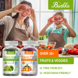 Bunkka Fruits and Veggies Supplement - Filled with Vitamins, 23 Fruits & 16 Vegetables - Balance of Organic Nature Fruit and Vegetables, Supports Energy Levels - Non GMO, Soy Free & Vegan