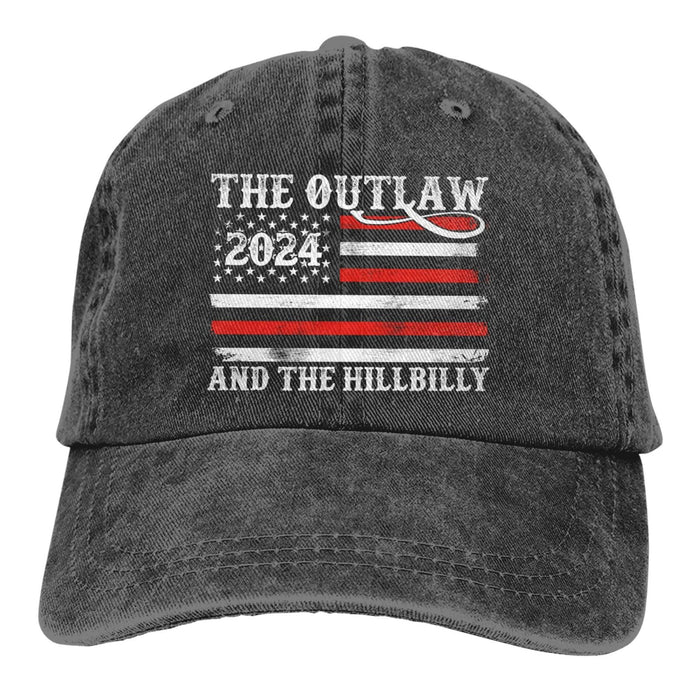 Outlaw Hillbilly 2024 Hat Trump Vance 2024 Hats Vintage The Outlaw and The Hillbilly Hats Cap for Men Women t Shirt tee Flag Tshirt