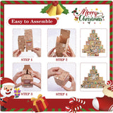 Elephant-package 24 Pcs DIY Kraft Paper Christmas Advent Calendar Boxes, 24 Days Advent Countdown Gift Boxes, Christmas Cardboard Number Boxes for Kids Adults School Office Xmas Holiday Decoration