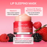 LANEIGE Lip Sleeping Mask Grapefruit: Nourish, Hydrate, Vitamin C, Murumuru & Shea Butter, Antioxidants, Flaky, Dry Lips