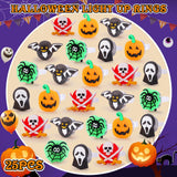 Coluans Halloween Treats 25Pcs Halloween LED Ring Light Up Rings Halloween Toys Glow in The Dark Halloween Party Favors for Kid LED Flash Rings Non Candy Gift Bag Fillers NEW VERSION