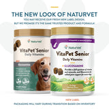 NaturVet VitaPet Senior Daily Vitamin Dog Supplements Plus Glucosamine – Includes Full-Spectrum Vitamins, Minerals – Joint Support for Older, Active Dogs – 120 Ct. Soft Chews