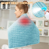 Heating Pad-Electric Heating Pads for Back,Neck,Abdomen,Moist Heated Pad for Shoulder,knee,Hot Pad for Arms and Legs,Dry&Moist Heat & Auto Shut Off(Light Blue, 20''×24'')
