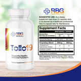 Research Biotech Group Tollo19 Immune Support Supplement - Potent Protease Enzyme Supplement with 300mg Natural Blend of Gromwell Root Extracts & Sunflower Lecithin - 60 Count Immune Defense