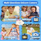 Upgrade Kids Camera, Christmas Birthday Gifts for Girls Boys Age 3-12, 1080P HD Selfie Digital Video Camera for Toddlers, Cute Portable Little Girls Boys Gifts Toys for 3 4 5 6 7 8 9 Years Old