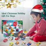 Christmas Advent Calendar 2024 for Boys, 24 Days Countdown Calendar with Cute Pull-Back Cars Vehicles, Holiday Gift for Kids, Christmas Countdown Calendars for Kids Boys Toddlers