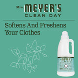 MRS. MEYER'S CLEAN DAY Liquid Fabric Softener, Infused with Essential Oils, Paraben Free, Basil, 32 oz (32 Loads)