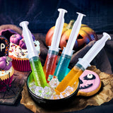 JOLLY PARTY 40 Pack Jelly Shot Syringes, 2 oz Jelly Shot Syringe With Caps, Reusable Plastic Syringe for Jelly Shot, Halloween Jelly Shot Syringes for Party, Christmas, Thanksgiving