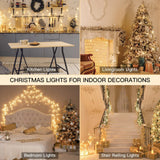 suddus Christmas Lights Outdoor,66 ft 200 LED Warm White String Lights,White Fairy Lights with Remote for Wedding, Garden, Trees, Christmas, Backyard Decorations