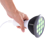 Green Light Therapy Bulb by Hooga. Power Cord Included. 525 nm Wavelength. 12 LEDs. High Irradiance, Can Improve Skin Pigmentation and Fine Lines, and Anti Aging. Migraine and Pain Relief.