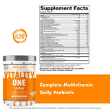 NutraOne VitalityOne On The Go Complete Multivitamin, Probiotic and Enzyme Blend Orange Cream – 30 Servings