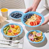 MUCHII 20 Oz Paper Bowls 180 Counts Disposable Bowls, Printed Soak Proof Large Bowls for Breakfast, Lunch, and Dinner Meals