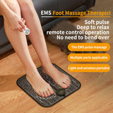 EMS Foot Stimulator - EMS Foot Massage Mat for Neuropathy feet Massager with Remote Control for Improved Muscle Performance and Fatigue Relief (Black)